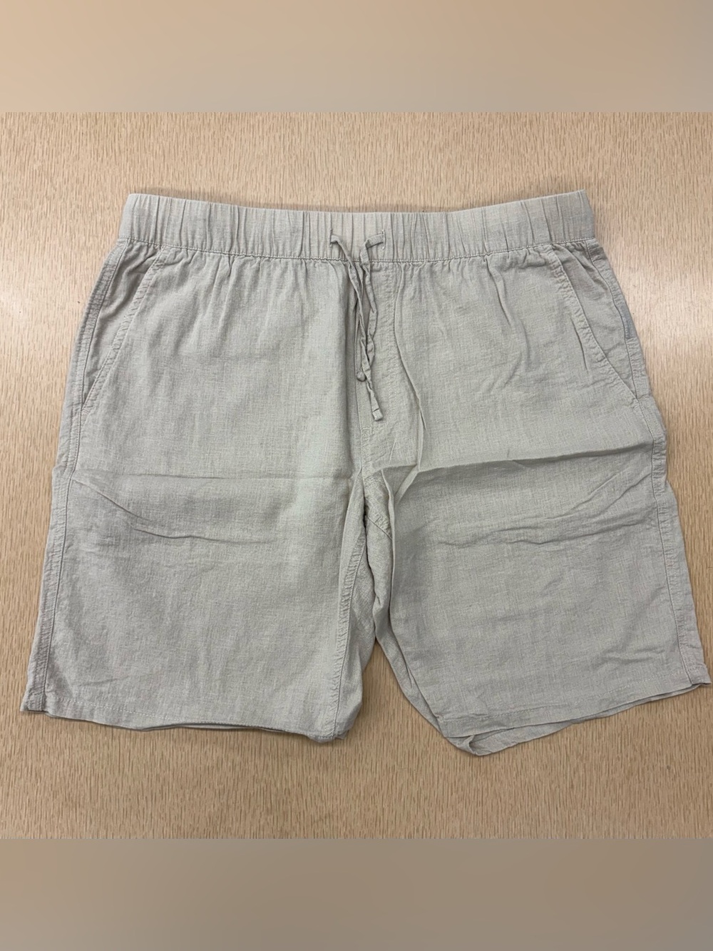 Linen blend beach shorts